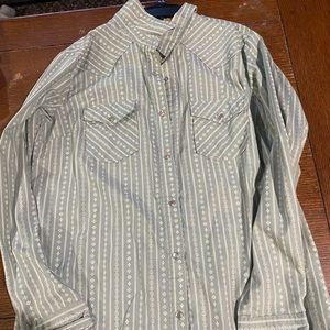 Wrangler Pearl snap shirt.